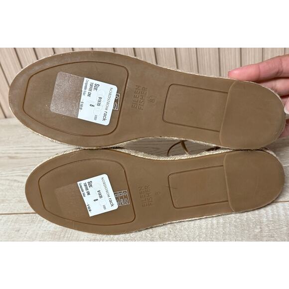 Eileen Fisher Lee Ballet Espadrille Suede Flat Sandals Sz 8 Womens Shoes - Picture 10 of 13